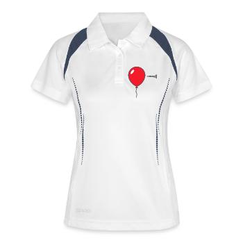 • "Pop the Balloon – Bold Graphic Design - Women's Polo breathable - white/navy - Front