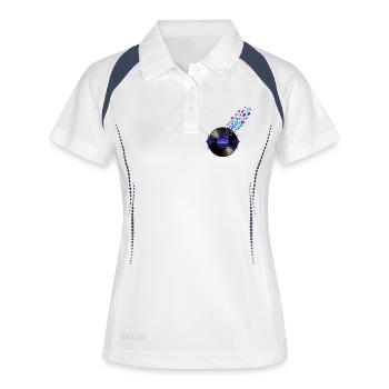 Retro Vinyl and Digital Skyline Design - Women's Polo breathable - white/navy - Front