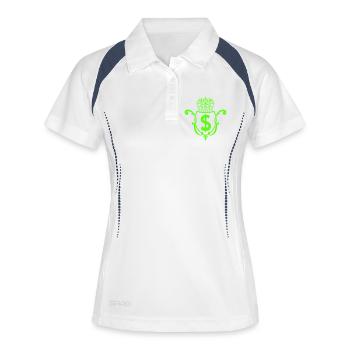 Emblème du dollar de la Couronne - Polo respirant Femme - blanc/marine - Devant