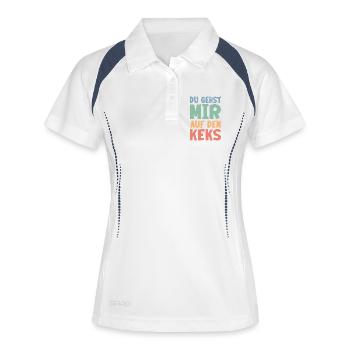 Je pense que je tourne - T-shirt Dictons drôles - Polo respirant Femme - blanc/marine - Devant