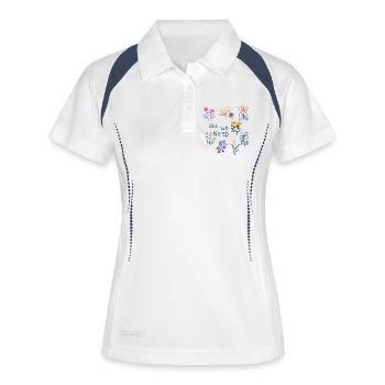 All We Need Flowers - Women's Polo breathable - white/navy - Front