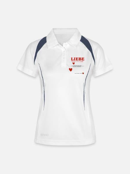 LOVE Person Behind Me - Women's Polo breathable - white/navy
