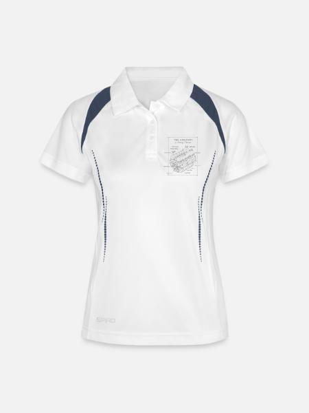 Anatomy of a car engine blueprint - Women's Polo breathable - white/navy