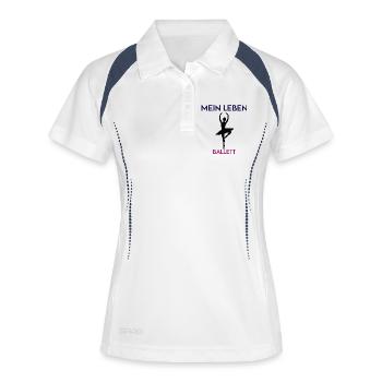 Ballerina Ballet Poses Pirouette Ballet Dance Dance - Women's Polo breathable - white/navy - Front