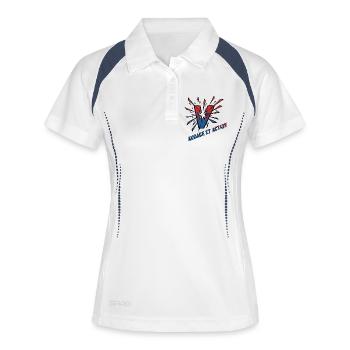 Audace et Action Vibes - Polo respirant Femme - blanc/marine - Devant