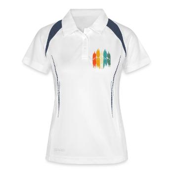 Amoureux de la randonnée Camping Cadeau Camping - Polo respirant Femme - blanc/marine - Devant