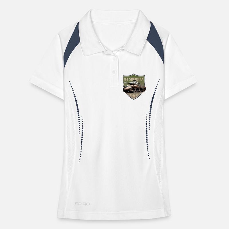 M4 Sherman Tank Crest Women's Polo breathable