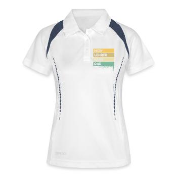 Profession : Enseignant - Polo respirant Femme - blanc/marine - Devant