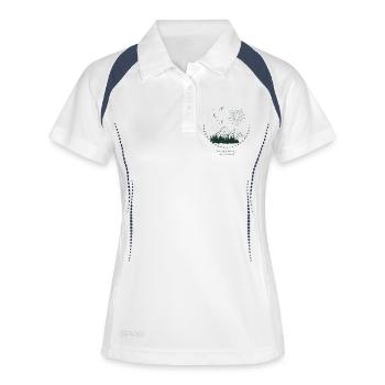Gipfel - Frauen Polo atmungsaktiv - Weiß/Navy - Vorne