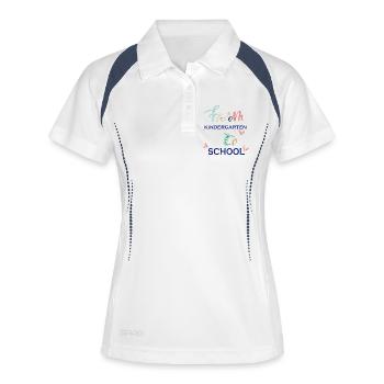 Kindergarten - Women's Polo breathable - white/navy - Front