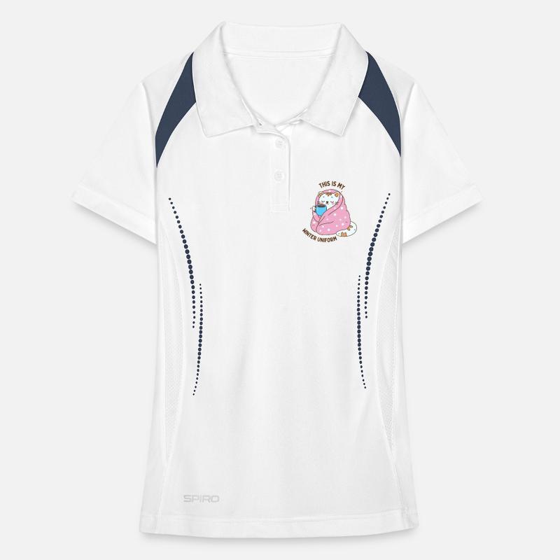Funny Winter Quotes Women's Polo breathable