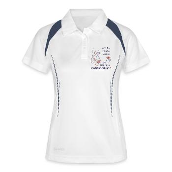Tu es mon rayon de soleil - Polo respirant Femme - blanc/marine - Devant