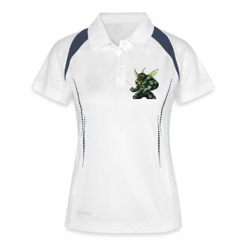 Culturistes / Monstres de puissance - Polo respirant Femme - blanc/marine - Devant