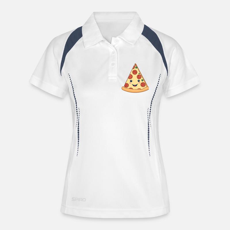Cozy pizza slice - Women's Polo breathable - white/navy