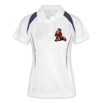Long-haired Dachshund Dachshund Holder Dachshund Tekkel - Women's Polo breathable - white/navy - Front