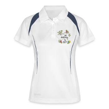 Anniversaire - Polo respirant Femme - blanc/marine - Devant