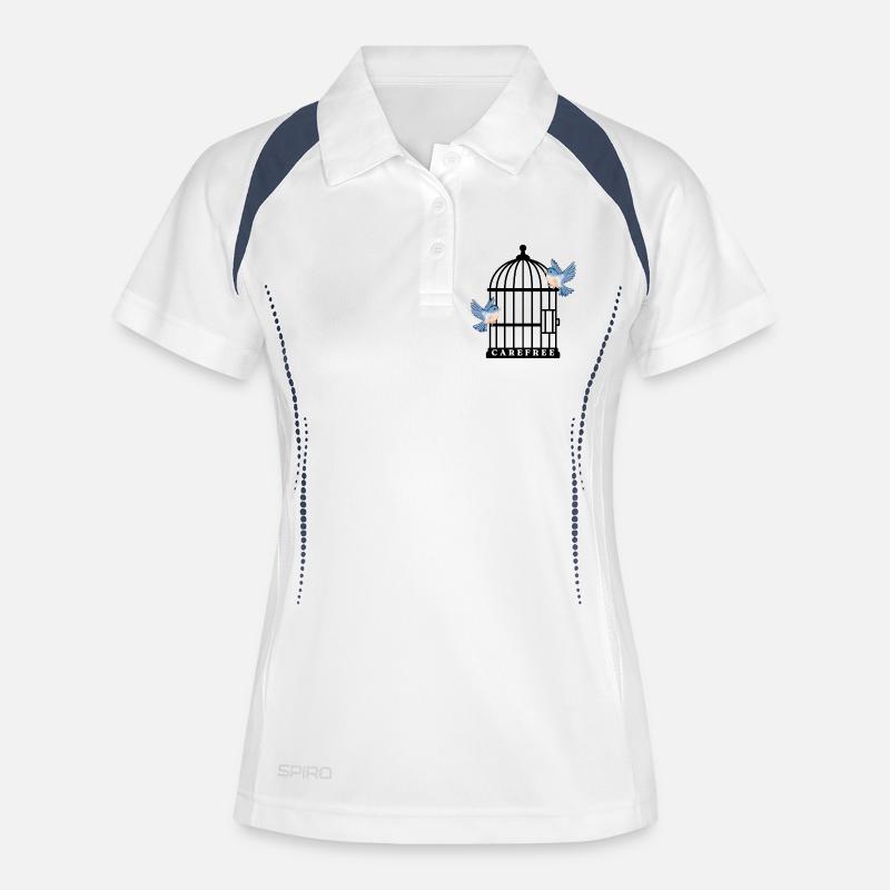 carefree - Women's Polo breathable - white/navy
