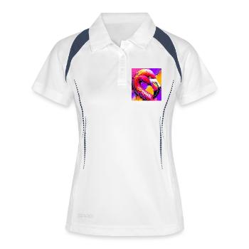 flamingo - Women's Polo breathable - white/navy - Front