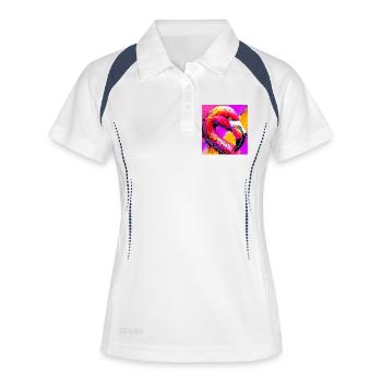 flamingo - Women's Polo breathable - white/navy - Front
