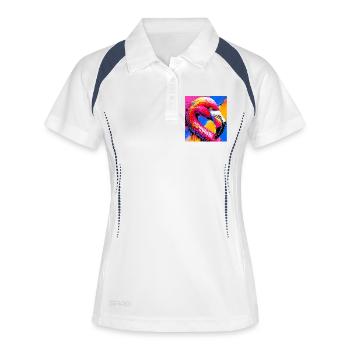 flamingo - Women's Polo breathable - white/navy - Front