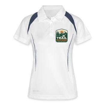 Trail running - Polo respirant Femme - blanc/marine - Devant