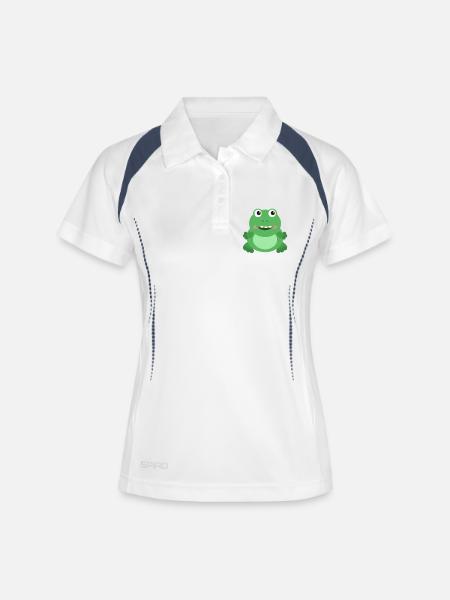 Merry Frog - Women's Polo breathable - white/navy