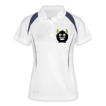Bold Monster Mascot Streetwear Graphic - Women's Polo breathable - white/navy - Front