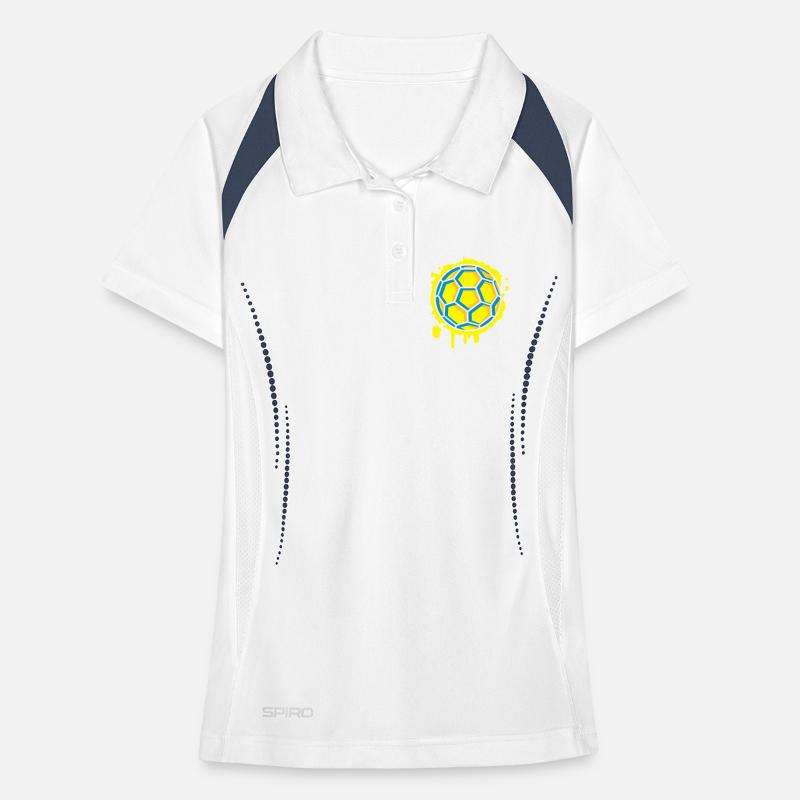 Handball Graffiti Frauen Polo atmungsaktiv