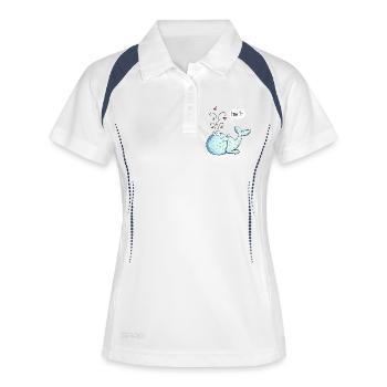 Hug Me Baleine - Polo respirant Femme - blanc/marine - Devant