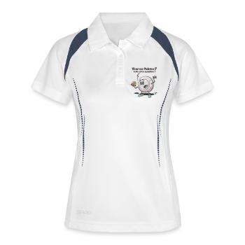 Tirer ou pointer ? telle est la question ! - Polo respirant Femme - blanc/marine - Devant