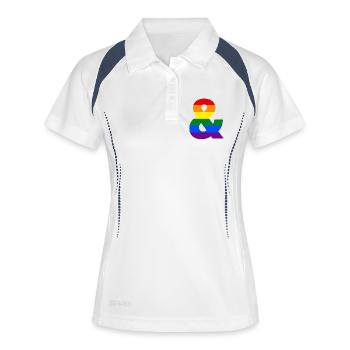 Pride Rainbow Ampersand - Women's Polo breathable - white/navy - Front