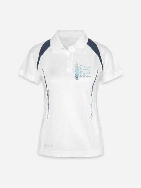 SURF, MAORI, SURFING, SURFER - Women's Polo breathable - white/navy