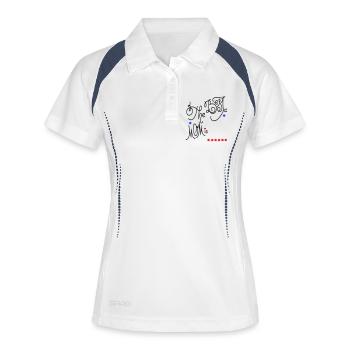 the best Mom, Muttertag - Frauen Polo atmungsaktiv - Weiß/Navy - Vorne