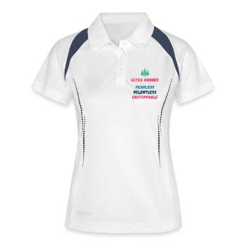 Ultra Runner - Intrépide. Implacable. Imparable. - Polo respirant Femme - blanc/marine - Devant