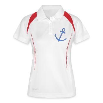 Ancre - Polo respirant Femme - blanc/marine - Devant