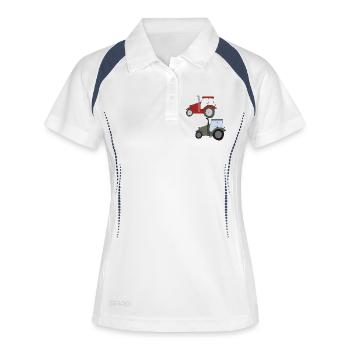 Rencontrez Tractor - Polo respirant Femme - blanc/marine - Devant
