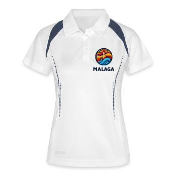 Málaga 3 - Polo respirant Femme - blanc/marine - Devant