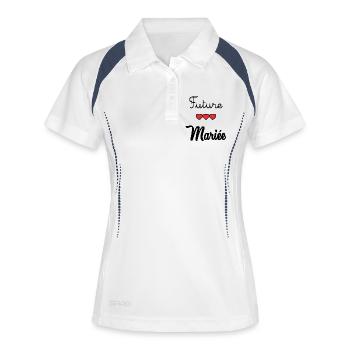 MARIEE. FUTURE MARIEE. EVJF. TEAM. TEAM MARIEE - Polo respirant Femme - blanc/marine - Devant
