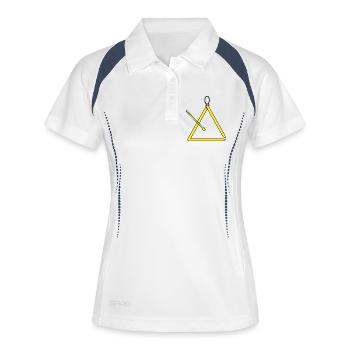 Dreieck - Frauen Polo atmungsaktiv - Weiß/Navy - Vorne