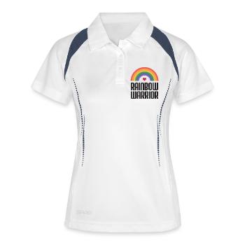 Mois de la fierté LGBTQ - Rainbow Warrior - Polo respirant Femme - blanc/marine - Devant