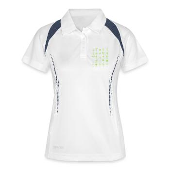 Plants and Trees in Green - Women's Polo breathable - white/navy - Front