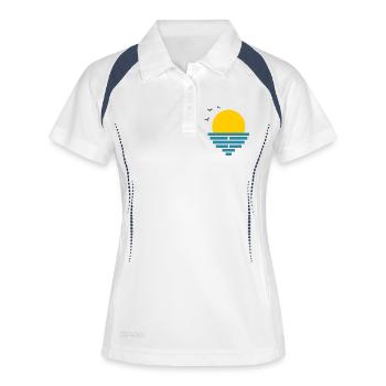 PAPA. OPA. VATERTAG. GELIEBTE. MEISTER - Frauen Polo atmungsaktiv - Weiß/Navy - Vorne