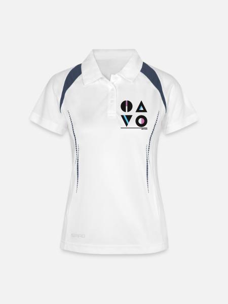 Abstract Geometry Design - Stylish Fashion - Women's Polo breathable - white/navy