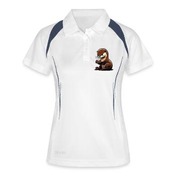 Otter - Frauen Polo atmungsaktiv - Weiß/Navy - Vorne