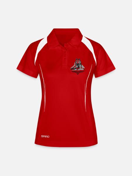 Loup du Caucase - Polo respirant Femme - blanc/marine