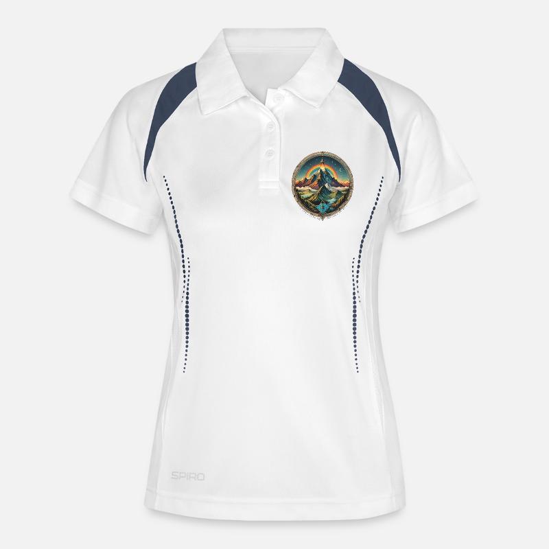 turist_02 - Women's Polo breathable - white/navy