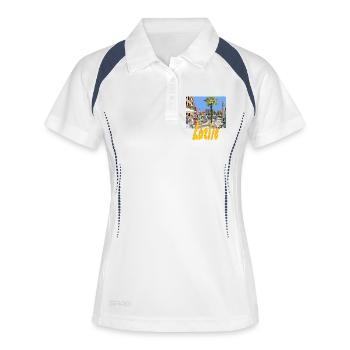 Lazise - Frauen Polo atmungsaktiv - Weiß/Navy - Vorne