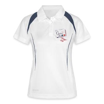 Merci - Polo respirant Femme - blanc/marine - Devant