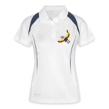 Pop Art Banana with Tape Effect - Women's Polo breathable - white/navy - Front