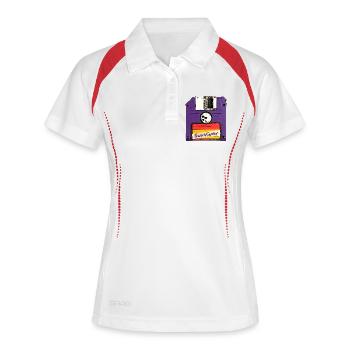 Cassette survivante - Polo respirant Femme - blanc/marine - Devant